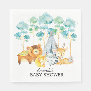 Tribal Woodland Animals Baby shower Paper Napkins Servet