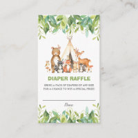 Tribal Woodland Dieren Groene Luier Raffle
