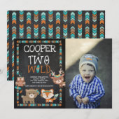 Tribal Woodland, twee wilde dieren Kaart (Voorkant / Achterkant)