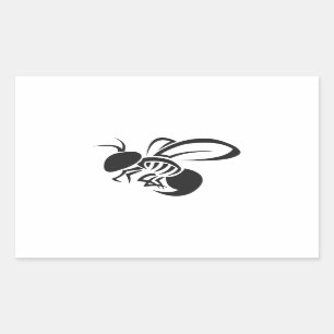 TRIBAL YELLOW JACKET RECHTHOEKIGE STICKER