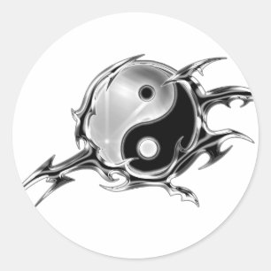 Tribal Yin Yang Ronde Sticker
