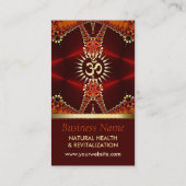 Tribal Yoga Carte de visite du Nouvel Âge de l'Est (Dos)