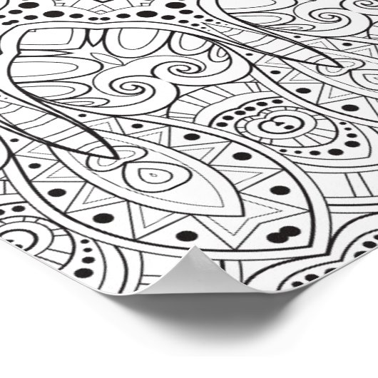Tribal Zendoodle Design 2 Poster (Hoek)