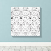 Tribal Zendoodle Design 6 Canvas Afdruk (Insitu (Houten vloer))