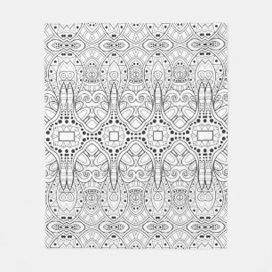 Tribal Zendoodle Design Fleece Deken