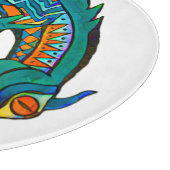 Tribale alligator Art Acryllade Snijplank (Hoek)