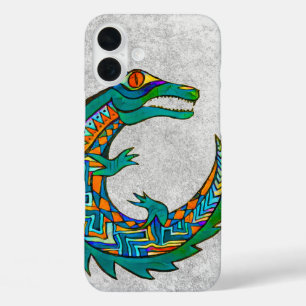 Tribale Alligator Art iPhone 16 Plus Hoesje