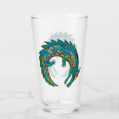 Tribale Alligator Art Glas (Achterkant)
