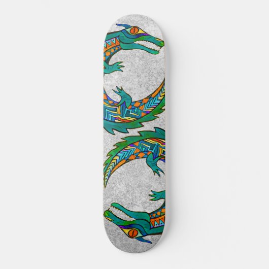 Tribale Alligator Art Skateboard (Voorkant)