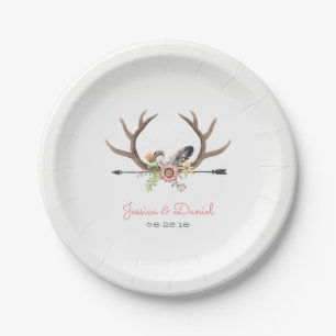 Tribale Arrow en Antlers Papieren Bordje