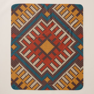Tribale Aztec naadloos op brei- en wol Sherpa Deken