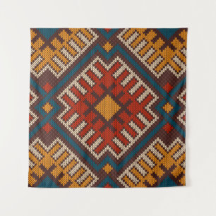 Tribale Aztec naadloos op brei- en wol Wandkleed