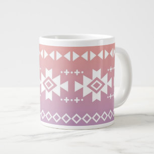Tribale azteekse ombre-patroon jumbo mok