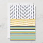 Tribale baby shower uitnodiging, Azteek, Pijlen, B Kaart (Achterkant)