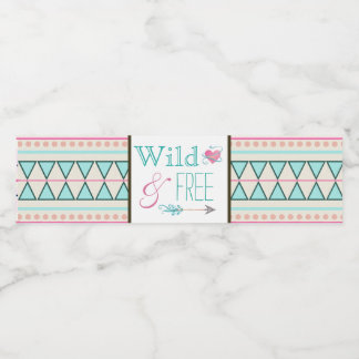 Tribale baby shower waterfles etiketten