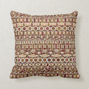 Tribale Batik - aardetone neutralen Kussen