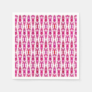 Tribale batik - Burqundy en Fuchsia Pink Servetten