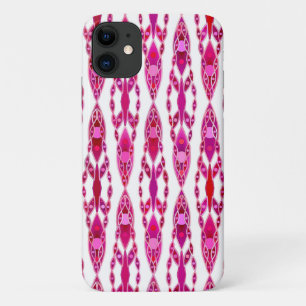 Tribale Batik - Burqundy en Fuchsia Roze iPhone 11 Hoesje