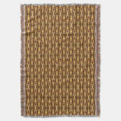 Tribale batik - Chocolate Brown en beige Deken (Voorkant Verticaal)
