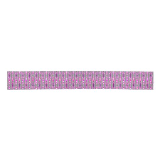Tribale batik - Fuchsia Pink, Violet en Grey Grosgrain Lint (Voorkant)