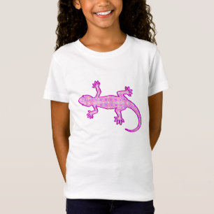Tribale batik Gecko - orchid en shell roze T-shirt