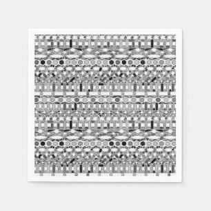 Tribale batik - grijze tinten servet