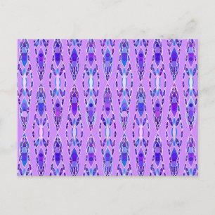 Tribale batik - Lavender, Blue en Violet Briefkaart
