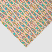 Tribale batik - Perzikroze en Turquoise Tissuepapier (Detail)