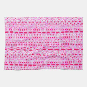 Tribale batik - roze tinten theedoek