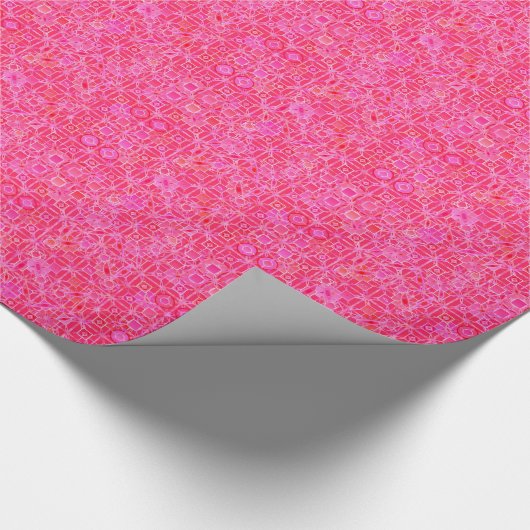 Tribale batik - schaduwen van fuchsia roze cadeaupapier (Hoek)