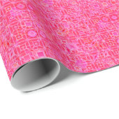 Tribale batik - schaduwen van fuchsia roze cadeaupapier (Rol Hoek)