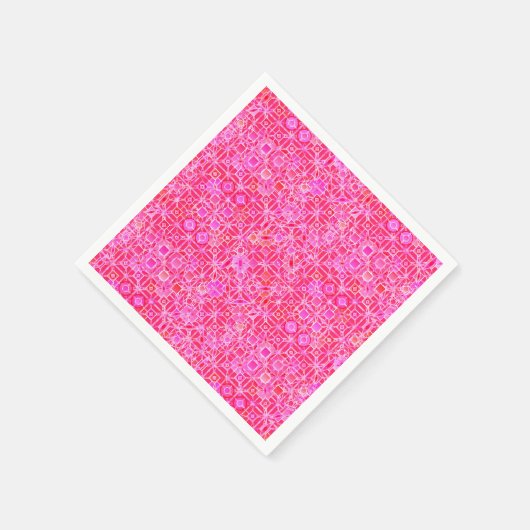 Tribale batik - schaduwen van fuchsia roze servetten (Hoek)