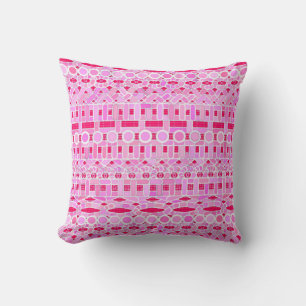 Tribale batik - schaduwen van roze en orchidee kussen
