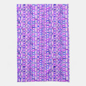 Tribale batik - schaduwen van violet paars theedoek (Verticaal)