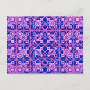 Tribale batik - schoppen van paars briefkaart