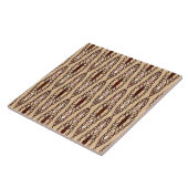 Tribale batik - Tan, donkerbruin en crème Tegeltje (Zijkant)