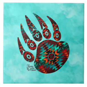 Tribale Beer Paw-keramische Tegel Tegeltje