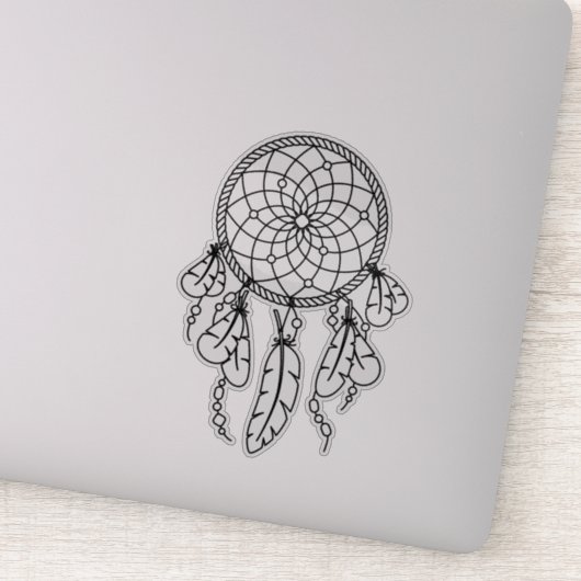 Tribale Boho Dreamcatcher Omlijning Sticker (Detail)