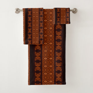 Tribale bruine en zwarte patroon bad handdoek