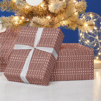 Tribale bruine patroon cadeaupapier