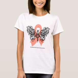 Tribale butterfly lint tegen endemische kanker t-shirt