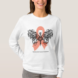 Tribale butterfly lint tegen endemische kanker t-shirt