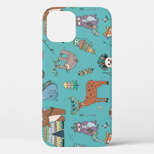Tribale dieren: bospatroon. iPhone 12 hoesje