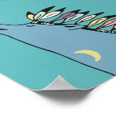 Tribale dieren: bospatroon. poster (Hoek)