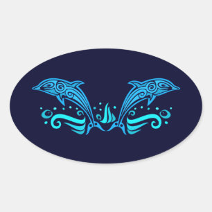 Tribale dolfijnen stickers