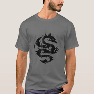 Tribale drakenmythologie Tattoo retiel T-shirt