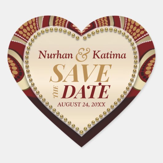 Tribale Earth Save the Date Sticker (Voorkant)