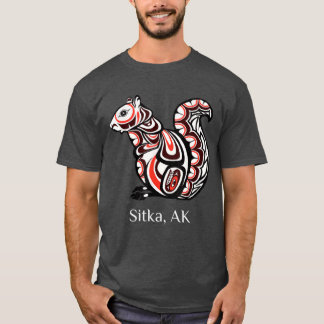 Tribale Eekhoorn Sitka Alaska Native American Haid T-shirt