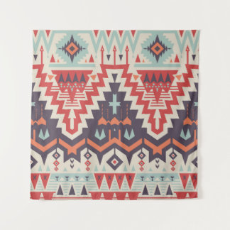 Tribale elegantie: geometrische etnische print wandkleed