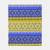 Tribale ethno boho ornamentale traditionele sierbl fleece deken (Voorkant)